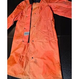 Nylolite by Blauer Orange Black Reversible Rain Coat Solid Nylon Mens‎ Size 40S